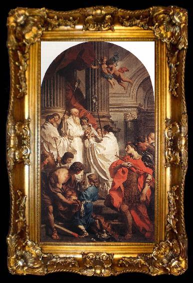 framed  SUBLEYRAS, Pierre Mass of St Basil at, ta009-2